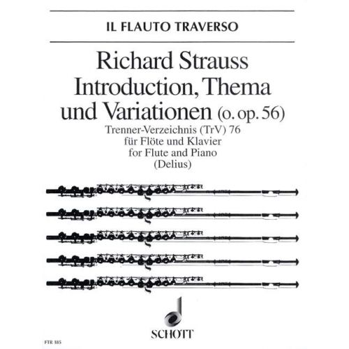 STRAUSS RICHARD - INTRODUCTION, THEME AND VARIATIONS OP 56 TRV 76 - FLUTE AND PIANO 