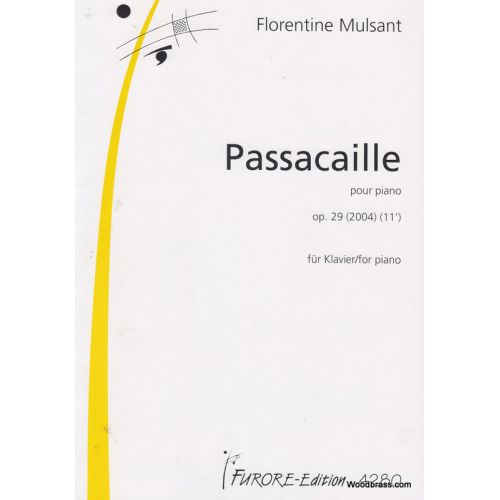 MULSANT FLORENTINE - PASSACAILLE POUR PIANO OP.29