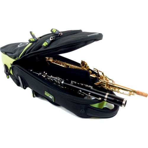 HOUSSE SAXOPHONE SOPRANO NOIRE/VERT LIME PW-03-L