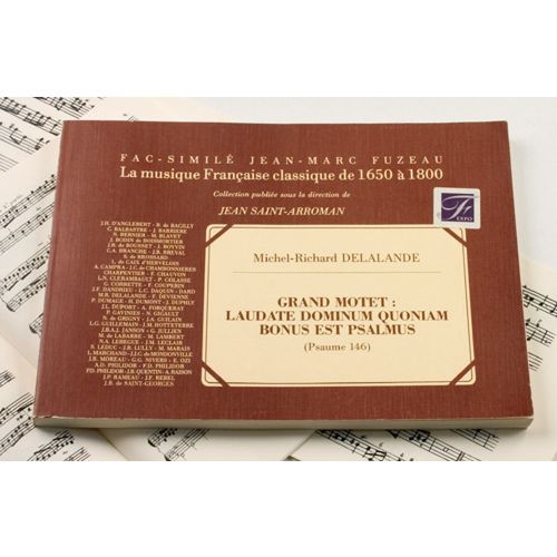 ANNE FUZEAU PRODUCTIONS DELALANDE M.R. - GRAND MOTET : LAUDATE DOMINUM QUONIAM BONUS EST PSALMUS, PSAUME 146 - FAC-SIMILE