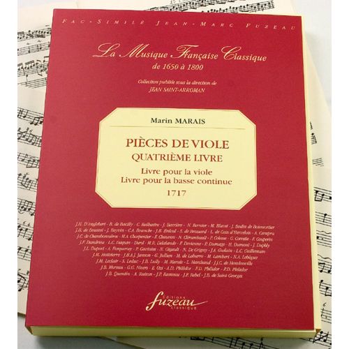  Marais M. - Pieces De Viole, Quatrieme Livre - Fac-simile Fuzeau