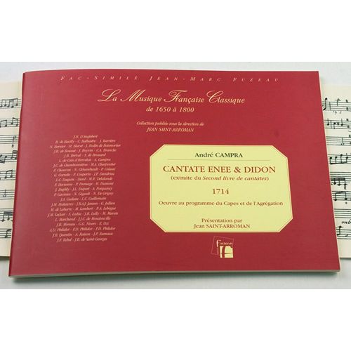 CAMPRA A. - CANTATE ENEE & DIDON - SOPRANO, BASSE, BC- FAC-SIMILE FUZEAU