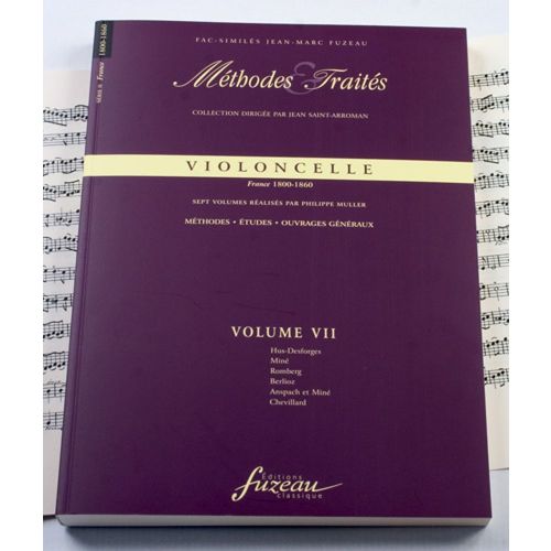 ANNE FUZEAU PRODUCTIONS MULLER P. - METHODES ET TRAITES VIOLONCELLE VOL.7, SERIE II FRANCE 1800-1860 - FAC-SIMILE FUZEAU