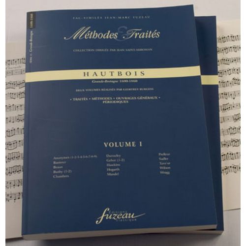 ANNE FUZEAU PRODUCTIONS BURGESS G. - METHODES ET TRAITES HAUTBOIS 2 VOLUMES, SERIE VI GRANDE-BRETAGNE 1600-1860 - FAC-SIMILE