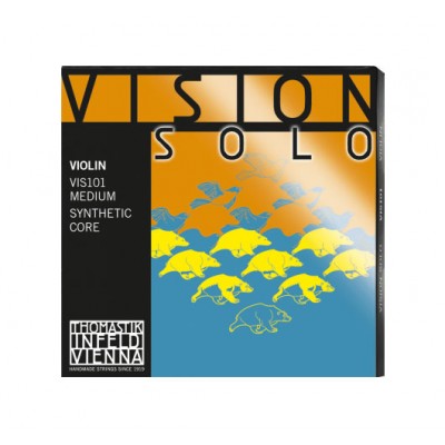 4/4 VISION SOLO VIOLIN SET STRINGS D SILVER VIS101
