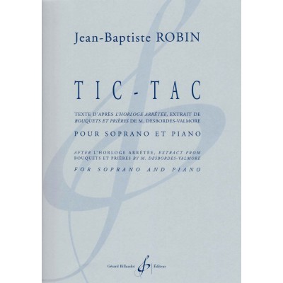 ROBIN JEAN-BAPTISTE - TIC TAC - SOPRANO & PIANO