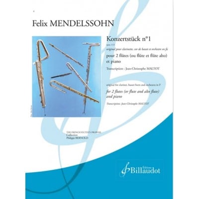 MENDELSSOHN F. - KONZERTSTUCK N.1 OP.113 - 2 FLUTES & PIANO