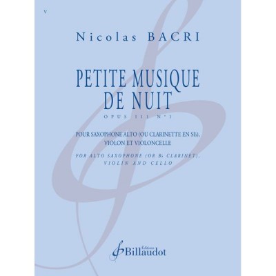BACRI NICOLAS - PETITE MUSIQUE DE NUIT OPUS 111 N° 1