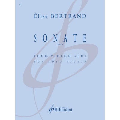 BERTRAND ELISE - SONATE OPUS 16
