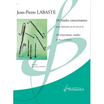 BILLAUDOT LABASTE J.P - 10 ETUDES CONCERTANTES - CLARINETTE