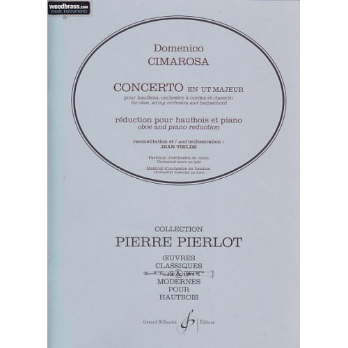 CIMAROSA DOMENICO - CONCERTO EN UT MAJEUR - HAUTBOIS, PIANO