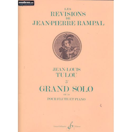 Partitions Tulou Jeanlouis 5e Grand Solo Op.79 Flute (Flûte traversière et Piano)