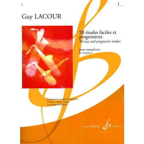 LACOUR GUY - 50 ETUDES FACILES POUR SAXOPHONE VOL.1