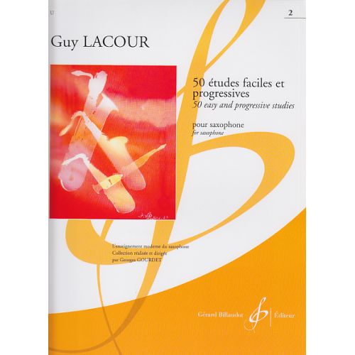 LACOUR GUY - 50 ETUDES FACILES POUR SAXOPHONE VOL.2