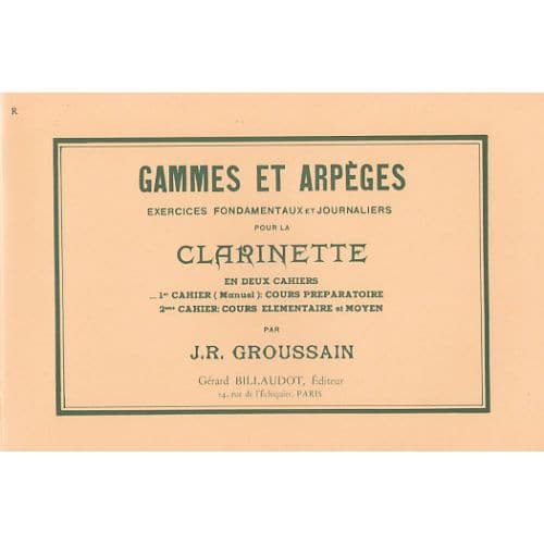 GROUSSAIN - GAMMES ET ARPEGES VOL.1 - CLARINETTE