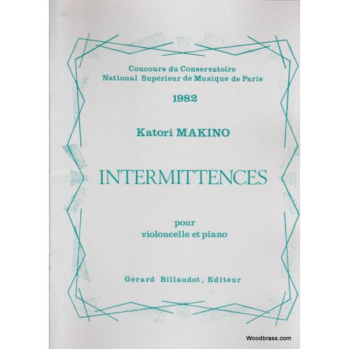 MAKINO K. - INTERMITTENCES POUR VIOLONCELLE & PIANO