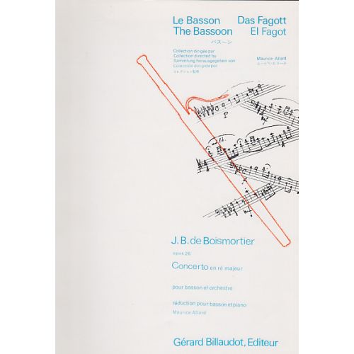 BILLAUDOT Boismortier Joseph Bodin - Concerto En Re Majeur Op.26 - Basson, Piano