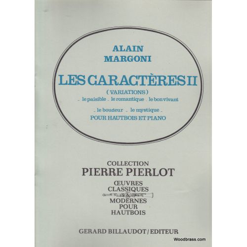 BILLAUDOT MARGONI A. - LES CARACTERES 2 - HAUTBOIS ET PIANO