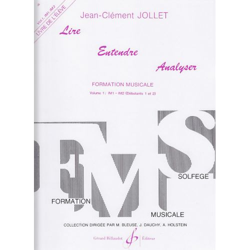 BILLAUDOT JOLLET JEAN-CLEMENT - LIRE ENTENDRE ANALYSER VOL.1 (ELEVE)