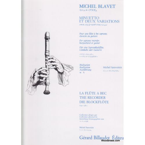 BILLAUDOT BLAVET M. - MINUETTO ET DEUX VARIATIONS - FLUTE A BEC ET PIANO