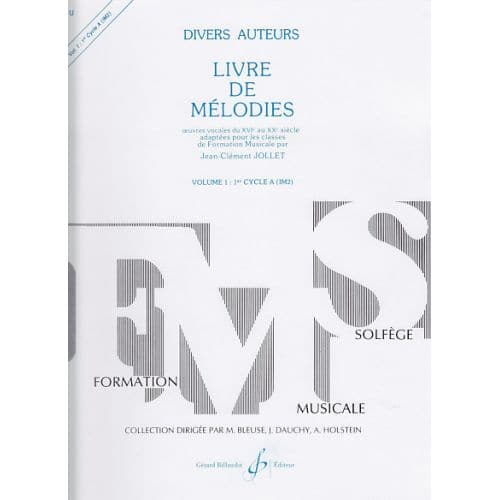 JOLLET JEAN-CLEMENT - LIVRE DE MELODIES VOL.1