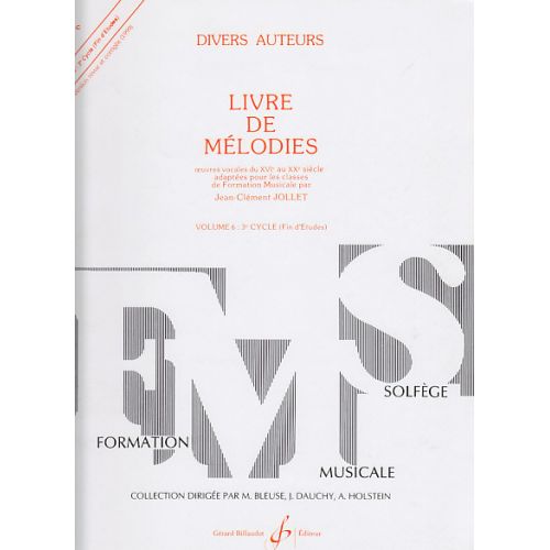 JOLLET JEAN-CLEMENT - LIVRE DE MELODIES VOL.6