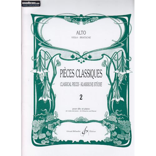BILLAUDOT PIECES CLASSIQUE VOL 2 - ALTO, PIANO