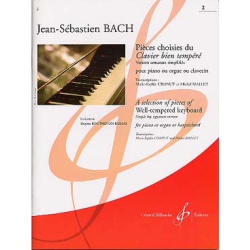 BACH J.S. - PIECES CHOISIES DU CLAVIER BIEN TEMPERE VOL.2 - PIANO