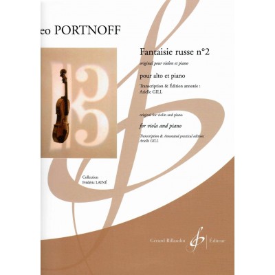 BILLAUDOT Portnoff Leo - Fantaisie Russe N°2 - Alto & Piano