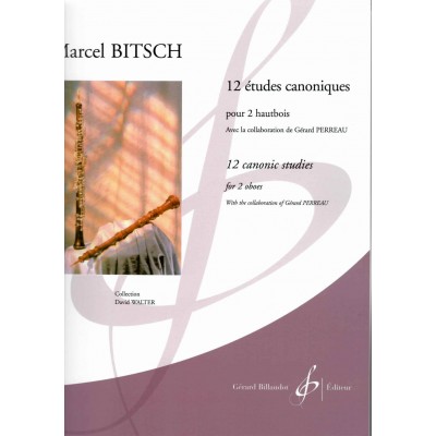 BITSCH MARCEL - 12 ETUDES CANONIQUES - 2 HAUTBOIS