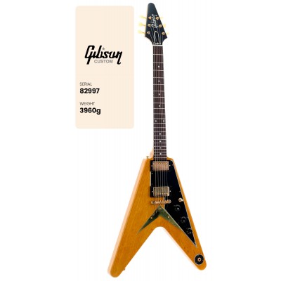 GIBSON CUSTOM Flying V Korina 1958 Black Pickguard Natural CS HRC #82997