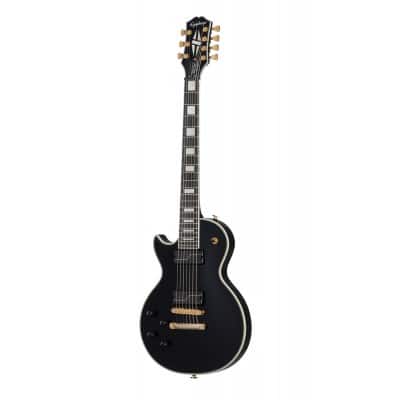 LES PAUL CUSTOM ORIGINS 7 MATT HEAFY + CASE EBONY LH ARTIST IBG