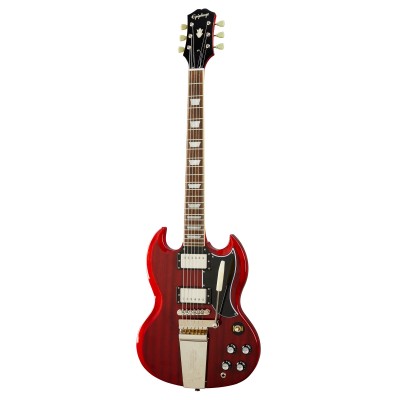 INSPIRED BY GIBSON ORIGINAL SG STANDARD 60S MAESTRO VIBROLA VINTAGE CHERRY