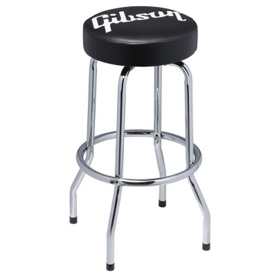 GIBSON ACCESSORIES HOME OFFICE AND STUDIO PREMIUM PLAYING STOOL, STANDARD LOGO, TALL CHROME