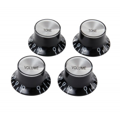 GIBSON ACCESSORIES PRMK-010 Boutons SG Noirs Avec Inserts Métals 4 Pack