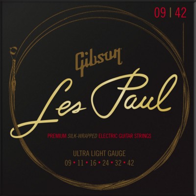 GIBSON GEAR LES PAUL PREMIUM ELECTRIC GUITAR STRINGS ULTRA-LIGHT