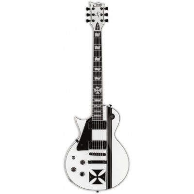 Ltd Guitars Signature James Hetfield Ironcross Snow White Gauchere