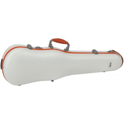 FORM SHAPED VIOLIN CASES POLYCARBONATE FUN 4/4 - 1/2 WHITE / ORANGE