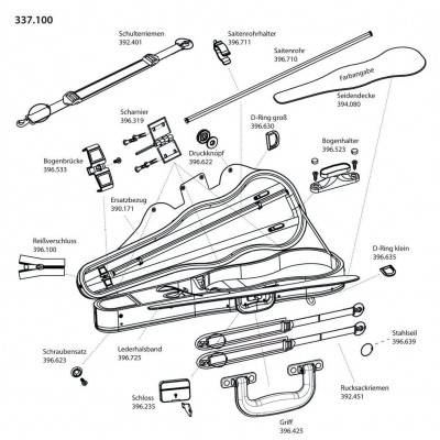 Jaeger Etuis De Forme Violon Prestige Set De Vis De 16 Pieces