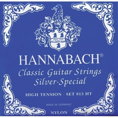 Hannabach Cordes Guitare Classique Serie 815 Tension Forte Silver Special Jeu High