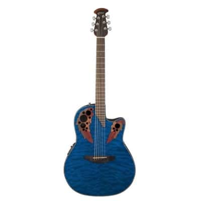 CHITARRE ELETTROACUSTICHE CELEBRITY ELITE PLUS MID CUTAWAY BLUE TRANSPARENT QUILT