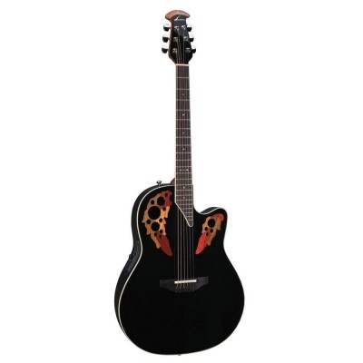 Elektro-Akoestische Gitaar Standard Elite Deep Contour Cutaway Black