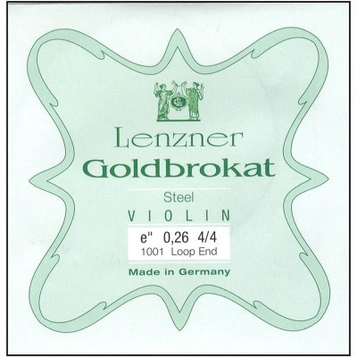 Optima Cordes Violon Lenzner Goldbrokat Violon Mi 0,26 S Medium