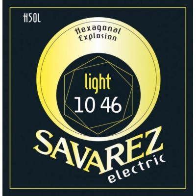 SAVAREZ STRINGS FOR ELECTRIC GUITARS HEXAGONAL EXPLOSION NICKEL LIGHT .010-.046