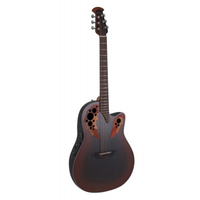 E-Acoustic Guitar Celebrity Elite Mid Cutaway Reverse Red Burst