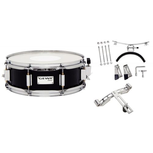 GEWA MARCHING SNARE DRUM - 14" x 5" BIRCH BLACK