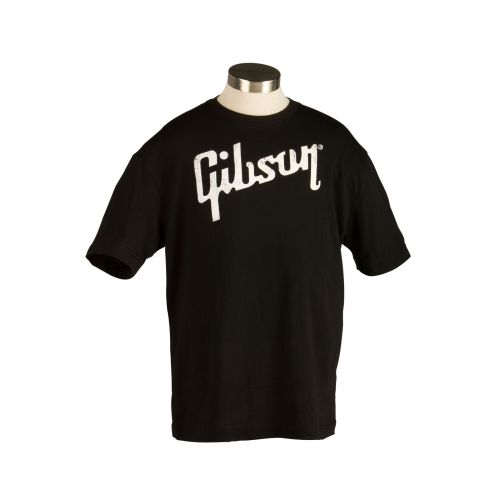 GIBSON DISTRESSED LOGO T BLACK SMALL