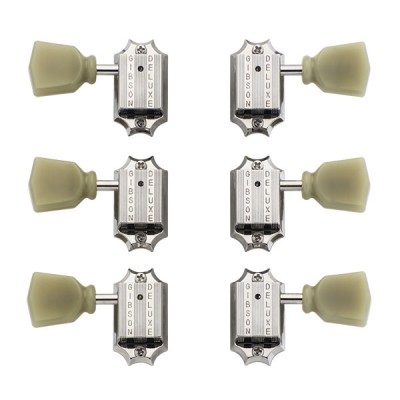 GIBSON ACCESSORIES Deluxe Green Key Tuner Set Vintage Nickel