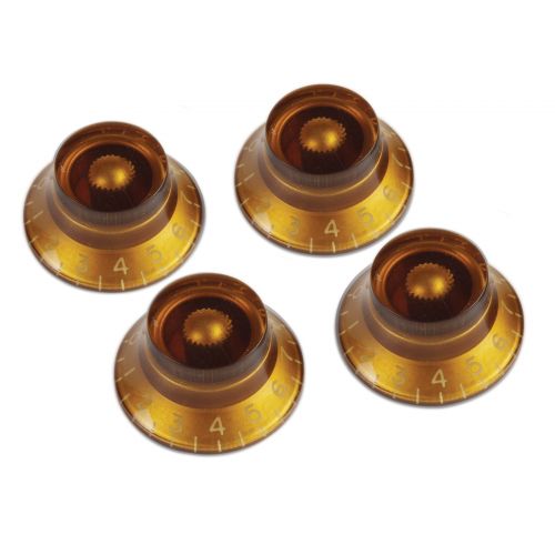 PARTS TOP HAT KNOBS VINTAGE AMBER 4 PACK