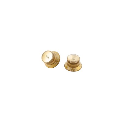 Top Hat Knobs W/ Gold Metal Insert Aged Gold 4 Pack